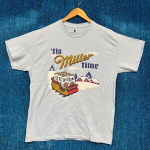 Miller High Life Blue Beer T-Shirt Size Medium